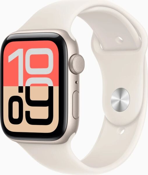 Apple Watch SE 3 44 mm (2025) | GPS | Starlight | Starlight Sport Band M/L, image 1 of 1