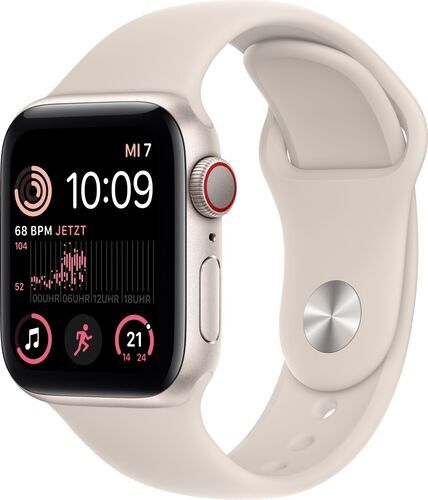 Like New: Apple Watch SE 40 mm (2022) | GPS + Cellular | Starlight | Sport Band Starlight M/L