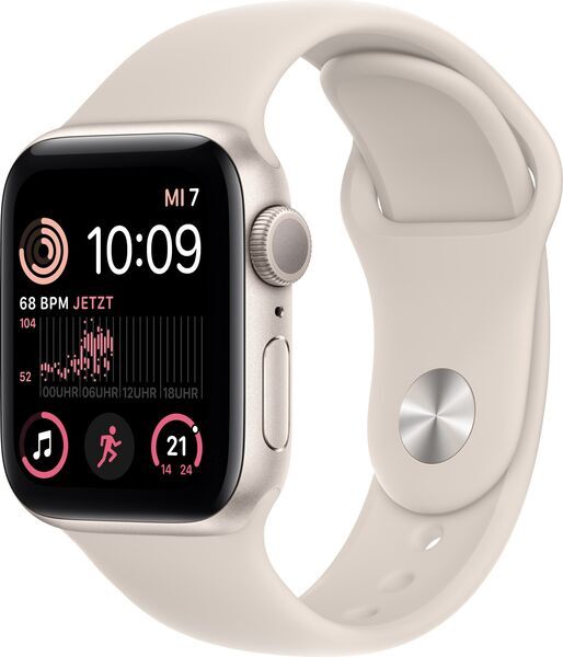 Apple Watch SE 40 mm (2022) | GPS | Stjärnglans | Sportband Stjärnglans S/M