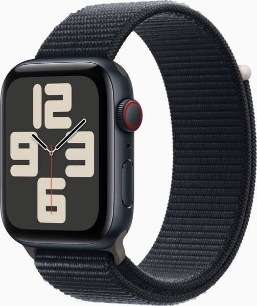 Apple Watch SE 44 mm (2022) | GPS + Cellular | Mitternacht | Sport Loop Mitternacht