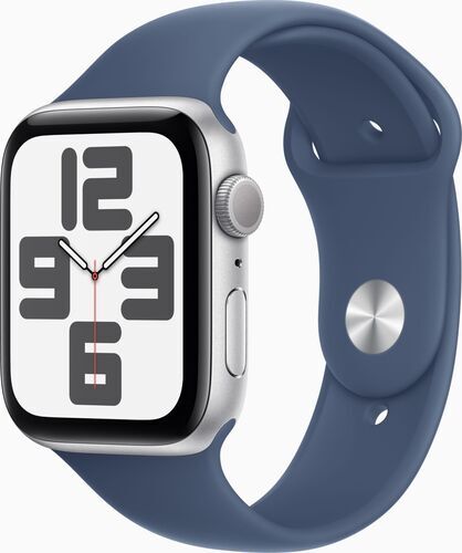 Like New: Apple Watch SE 44 mm (2022) | GPS | silver | Sport Band Denim M/L