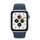 Apple Watch SE Aluminium 44 mm (2020) | WiFi + Cellular | silber | Sportarmband blau thumbnail 1/2