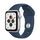 Apple Watch SE Aluminium 44 mm (2020) | WiFi + Cellular | silber | Sportarmband blau thumbnail 2/2