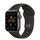 Apple Watch SE Aluminium 40 mm (2020) | WiFi + Cellular | rymdgrå | Sportband svart thumbnail 1/2