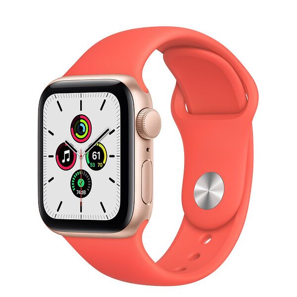 Apple Watch SE Aluminium 40 mm (2020) | WiFi | gold | Sportarmband Zitruspink S/M