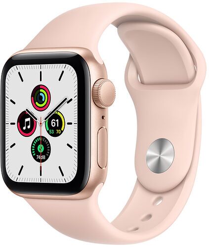 Apple Watch SE Aluminium 40 mm (2020) | WiFi | guld | Sportband Sandrosa M/L