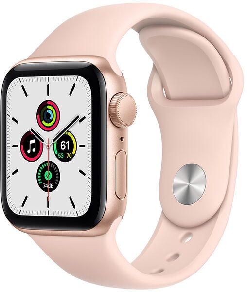 Apple Watch SE Aluminium 40 mm (2020) | WiFi | or | Bracelet Sport Rose sable