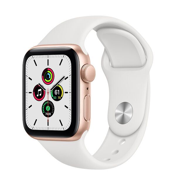 Apple Watch SE Aluminium 40 mm (2020) | WiFi | gold | Sportarmband weiß