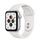 Apple Watch SE Aluminium 40 mm (2020) | WiFi + Cellular | srebrny | Pasek sportowy w kolorze biały S/M + M/L thumbnail 1/2