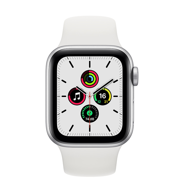 Apple Watch SE Aluminium 40 mm (2020) | WiFi + Cellular | silber |  Sportarmband weiß M/L | 229 € | jetzt 30 Tage Rückgaberecht