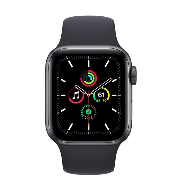 Apple Watch SE Hliník 40 mm (2020) | WiFi | vesmírně šedá | sportovní náramek půlnoc S/M 2