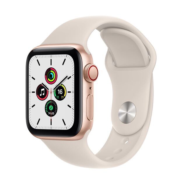 Apple Watch SE Aluminio 40 mm (2020) | WiFi + Cellular | dorado | Correa deportiva Polarstern S/M 1