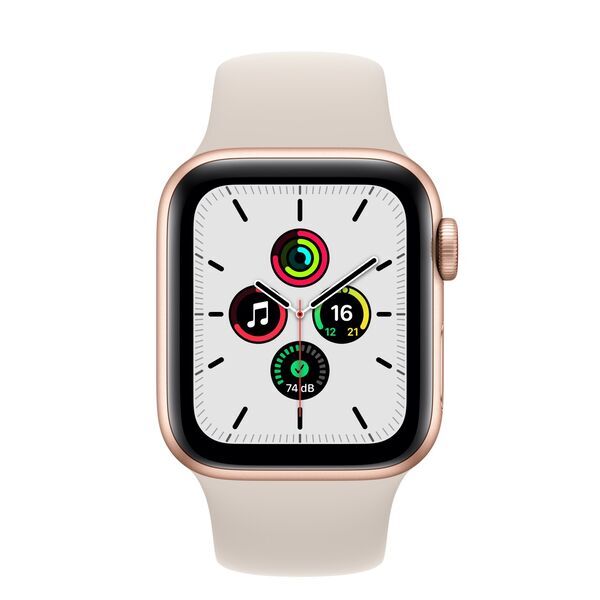 Apple Watch SE Aluminio 40 mm (2020) | WiFi + Cellular | dorado | Correa deportiva Polarstern S/M 2
