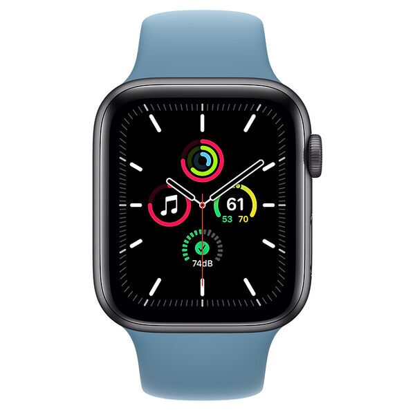 Apple Watch SE Aluminium 44 mm (2020) | WiFi + Cellular | Spacegrijs | Sportband Noordelijk Blauw, image 2 of 2