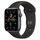 Apple Watch SE Aluminium 44 mm (2020) | WiFi + Cellular | spacegrau | Sportarmband schwarz thumbnail 1/2