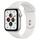 Apple Watch SE Alumiini 44 mm (2020) | WiFi | hopea | Urheiluranneke valkoinen thumbnail 1/2