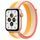 Apple Watch SE Aluminium 44 mm (2020) | WiFi + Cellular | gold | Sport Loop Gelb/Weiß thumbnail 1/2