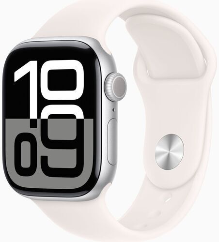 Like New: Apple Watch Series 10 Aluminum 42 mm (2024) | GPS | silver | Sport Band S/M | Light Blush