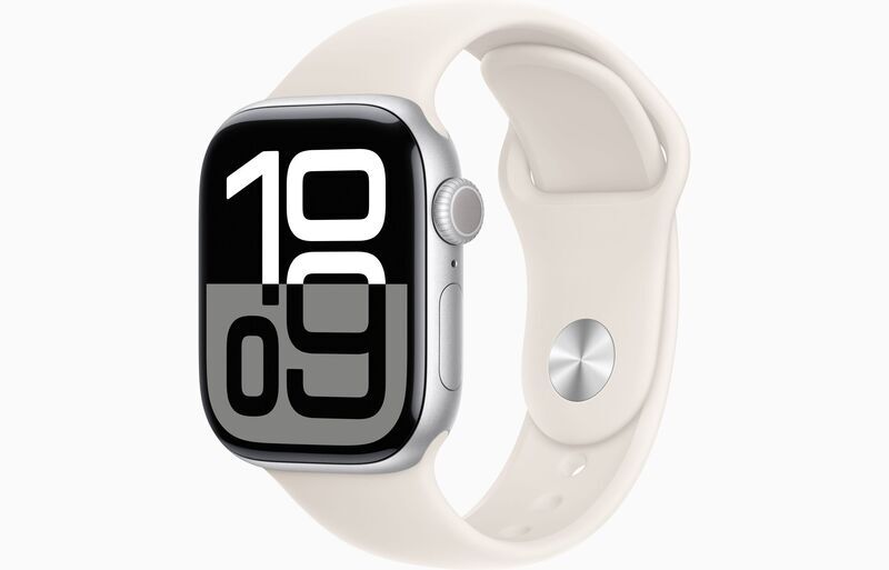 Apple Watch Series 10 Aluminium 42 mm (2024) | GPS + Cellular | silber | Sportarmband M/L | Polarstern 1