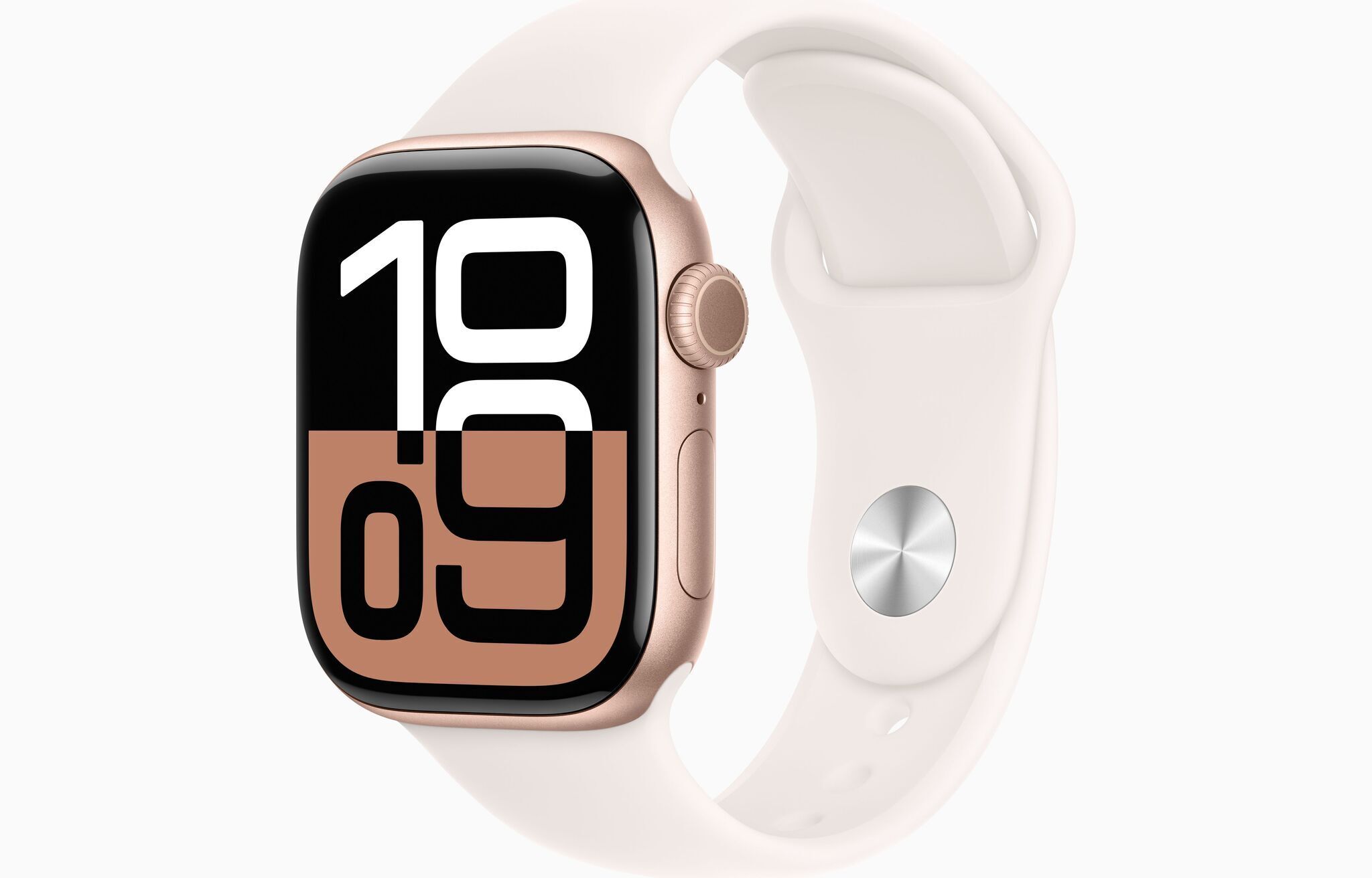 Apple Watch Series 10 Aluminium 42 mm (2024) GPS Roségold Sportarmband S/M Blassrosa