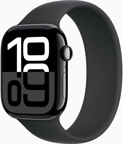 Som Ny: Apple Watch Series 10 Aluminium 46 mm (2024) | GPS + Cellular | jet black | Solo Loop 10 | svart