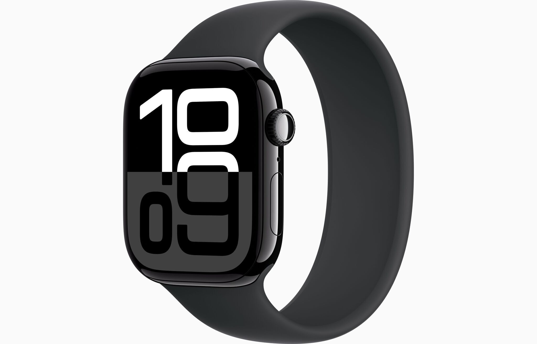 Apple Watch Series 10 Aluminium 46 mm (2024) GPS Diamantschwarz Solo Loop 10 Schwarz