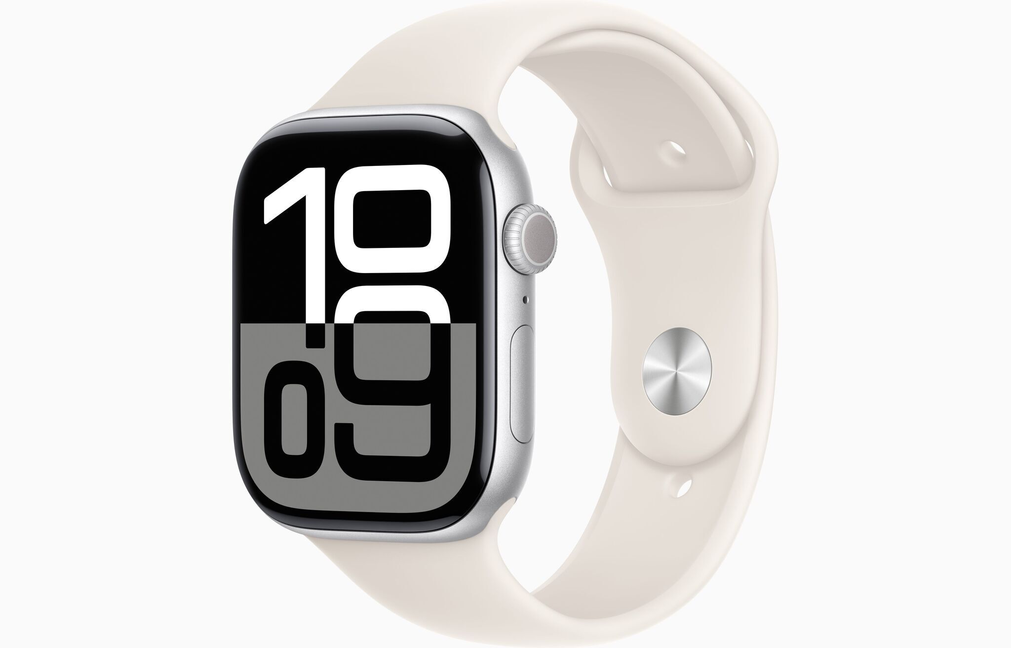 Apple Watch Series 10 Aluminium 46 mm (2024) GPS Silber Sportarmband M/L Polarstern