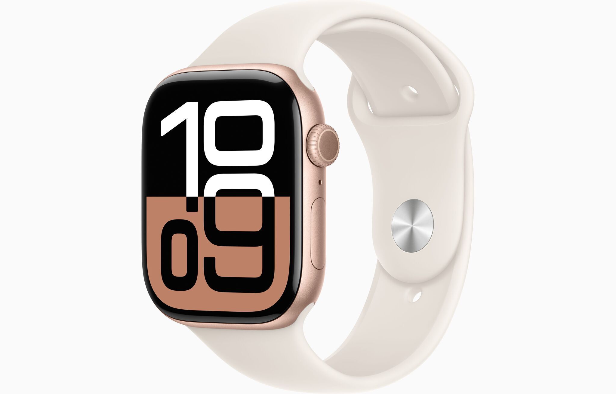 Apple Watch Series 10 Aluminium 46 mm (2024) GPS Roségold Sportarmband M/L Polarstern