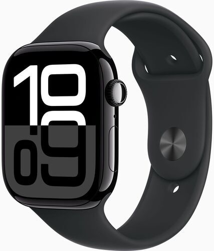 Apple Watch Series 10 Aluminum 46 mm (2024) | GPS + Cellular | jet black | Sport Band M/L | black