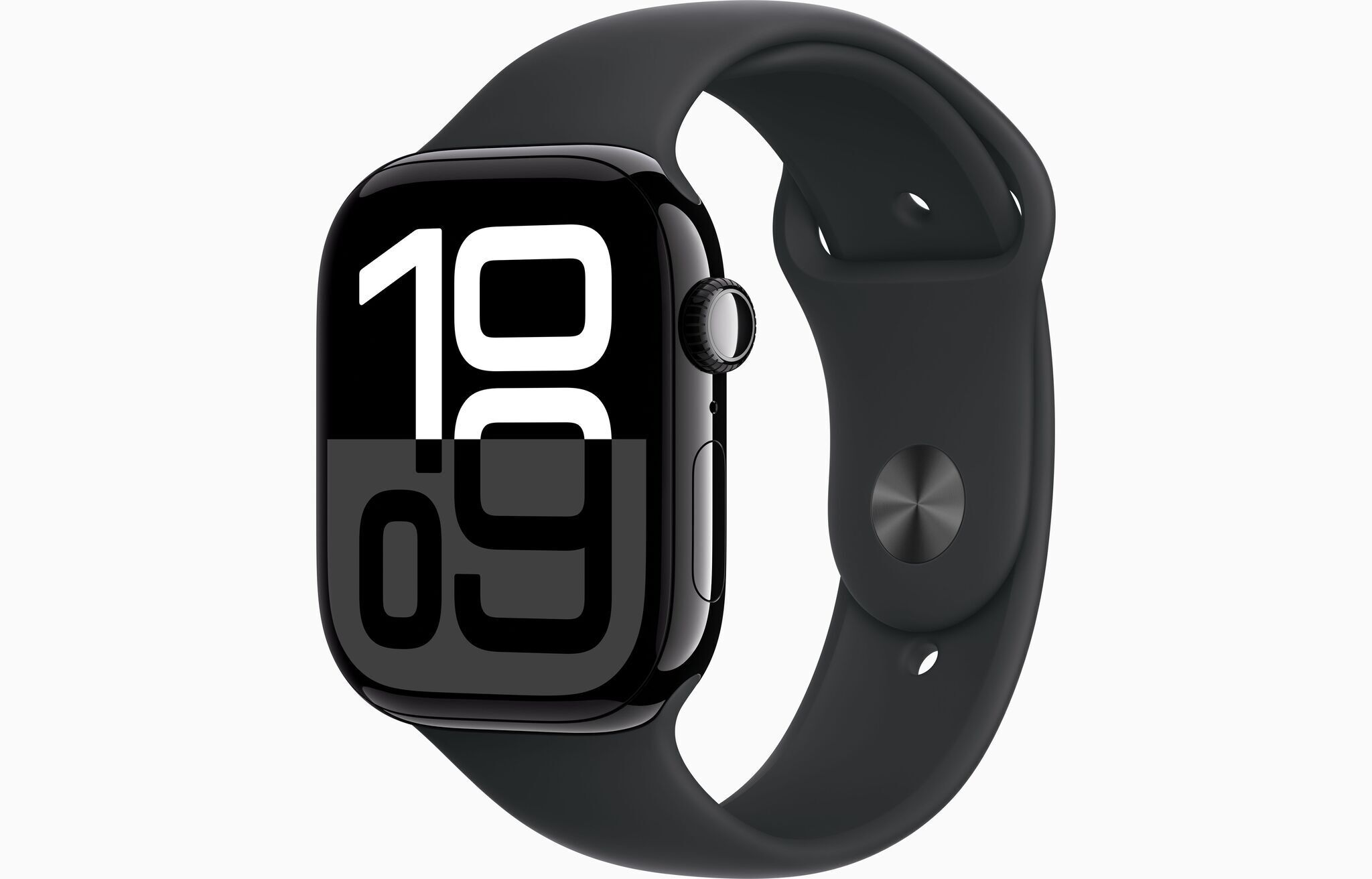 Apple Watch Series 10 Aluminium 46 mm (2024) GPS + Cellular Diamantschwarz Sportarmband S/M Schwarz
