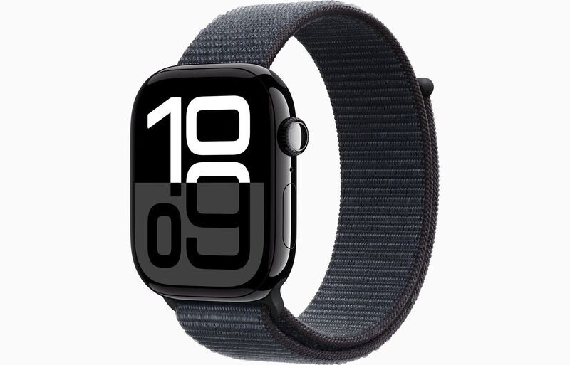 Apple Watch Series 10 Hliník 46 mm (2024) | GPS + Cellular | diamantově černá | Provlékací sportovní | inkoustově fialová 1