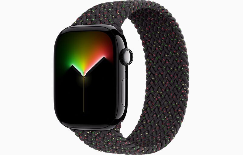 Apple Watch Series 10 Aluminum 46 mm (2024) | GPS + Cellular | jet black | Braided Solo Loop 0 | Black Unity 1