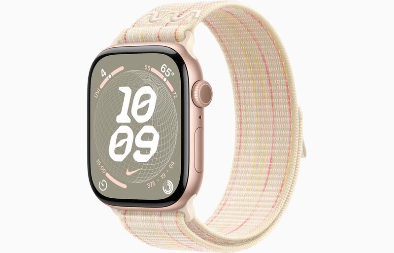 Apple Watch Series 10 Aluminium 46 mm (2024) | GPS | Rose Gold | Nike Sport Loop | Starlight/Pink, image 1 of 1