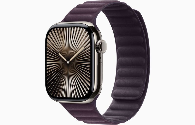 Apple Watch Series 10 Titāns 42 mm (2024) | GPS + Cellular | Dabas krāsa | Apsēsts ar magnētisku aizdari M/L | Kazene 1