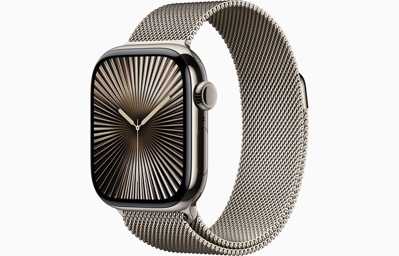 Apple Watch Series 10 Titanij 42 mm (2024) | GPS + Cellular | Prirodna | Milanese narukvica | Prirodna 1