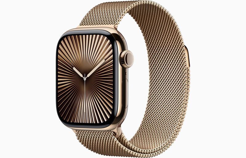 Apple Watch Series 10 Titanium 42 mm (2024) | GPS + Cellular | Gold | Milanese Loop | Gold 1