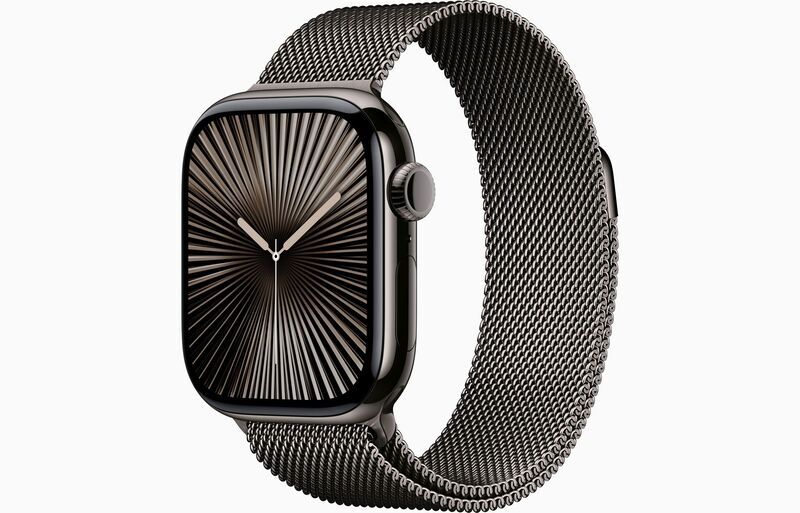 Apple Watch Series 10 Titan 42 mm (2024) | GPS + Cellular | Schiefer | Milanaise Armband | Schiefer 1