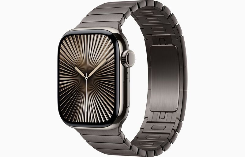 Apple Watch Series 10 Titanium 42 mm (2024) | GPS + Cellular | Slate | Link Bracelet | Natural, image 1 of 1