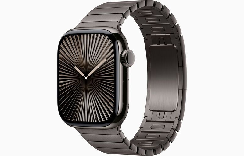Apple Watch Series 10 Titanio 42 mm (2024) | GPS + Cellular | Ardesia | Bracciale a maglie  | Ardesia, image 1 of 1