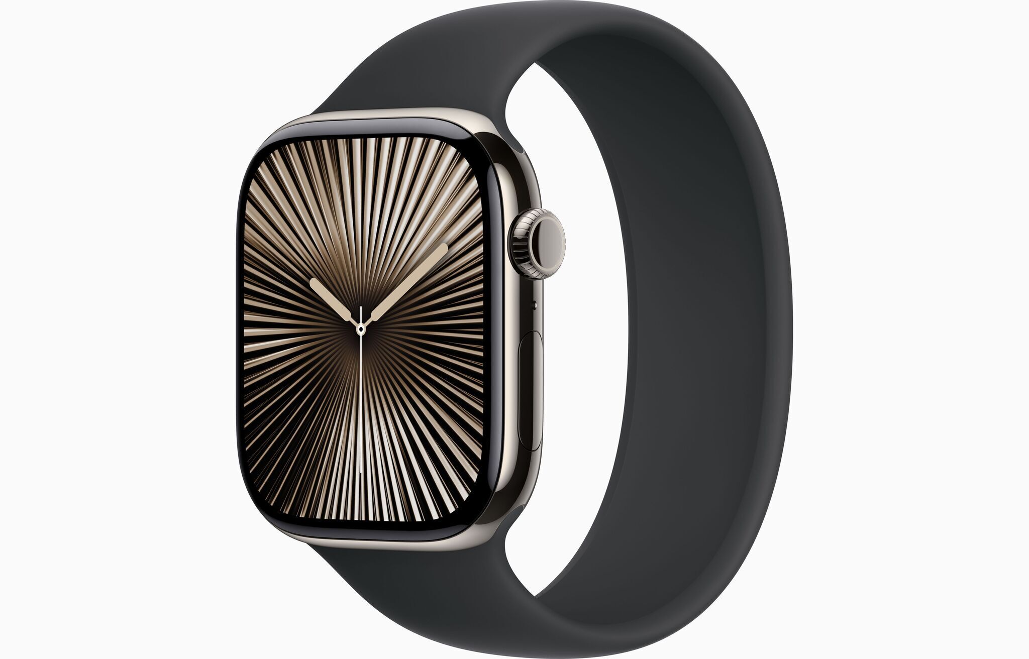 Apple Watch Series 10 Titanium 46 mm (2024) | GPS + Cellular | Natuurlijk | Solo Loop 10 | zwart