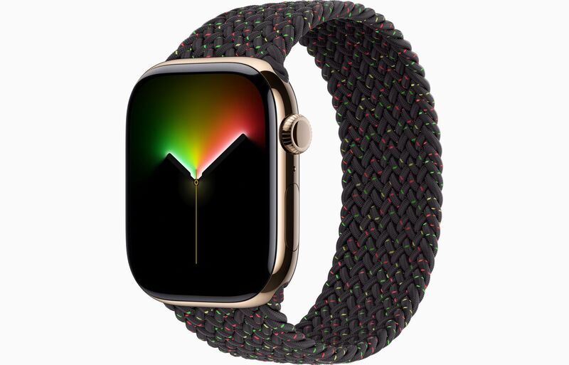 Apple Watch Series 10 Titanium 46 mm (2024) | GPS + Cellular | Gold | Braided Solo Loop 0 | Black Unity 1