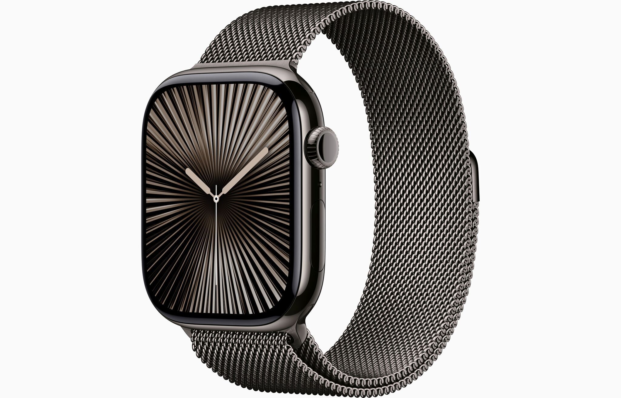 Apple Watch Series 10 Titanium 46 mm (2024) | GPS + Cellular | Leisteen | Milanees bandje M/L | Leisteen