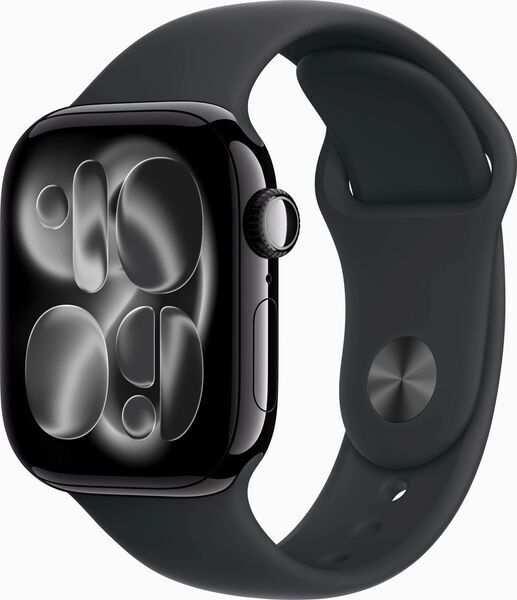 Apple Watch Series 11 Aluminum 42 mm (2025) | GPS + Cellular | jet black | Sport Band S/M | black 1