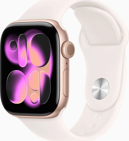 Apple Watch Series 11 Aluminum 42 mm (2025) | GPS | rosegold | Sport Band S/M | blassrosa 1