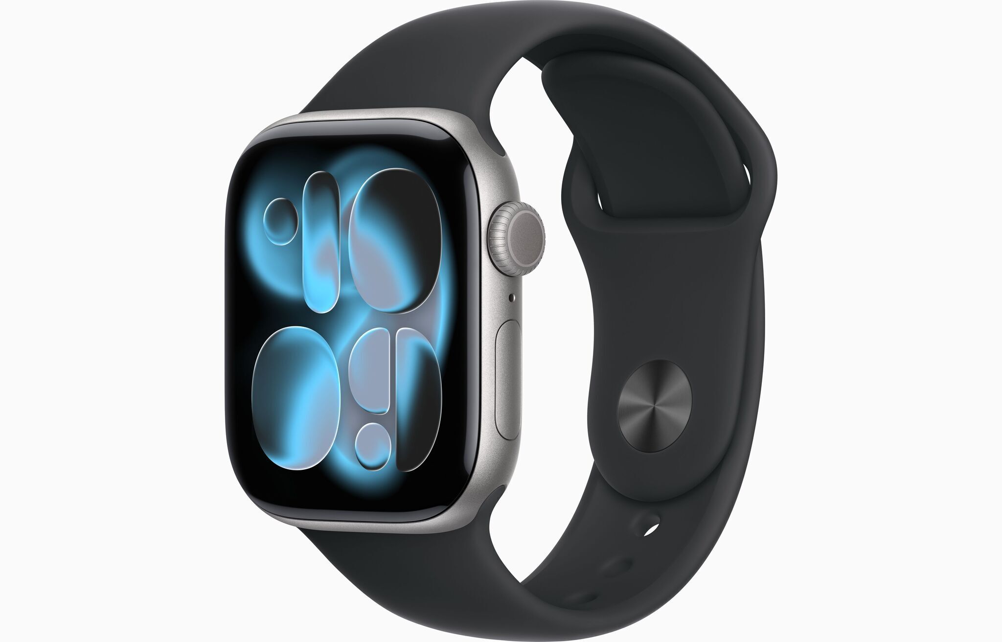 Apple Watch Series 11 Aluminium 42 mm (2025) GPS spacegrau Sportarmband S/M schwarz