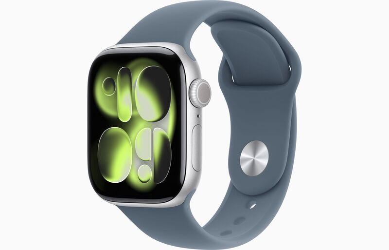 Apple Watch Series 11 Aluminium 42 mm (2025) | GPS | argent | Bracelet Sport S/M | Bleu Marine, image 1 of 2