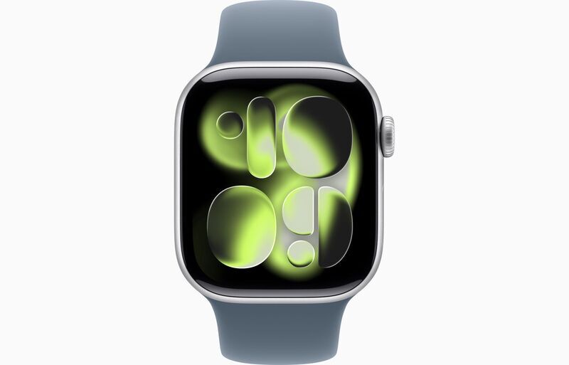 Apple Watch Series 11 Aluminium 42 mm (2025) | GPS | argent | Bracelet Sport S/M | Bleu Marine, image 2 of 2