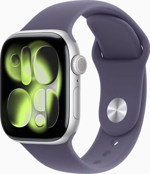 Apple Watch Series 11 Aluminium 42 mm (2025) | GPS | silber | Sportarmband S/M | nebelviolett 1
