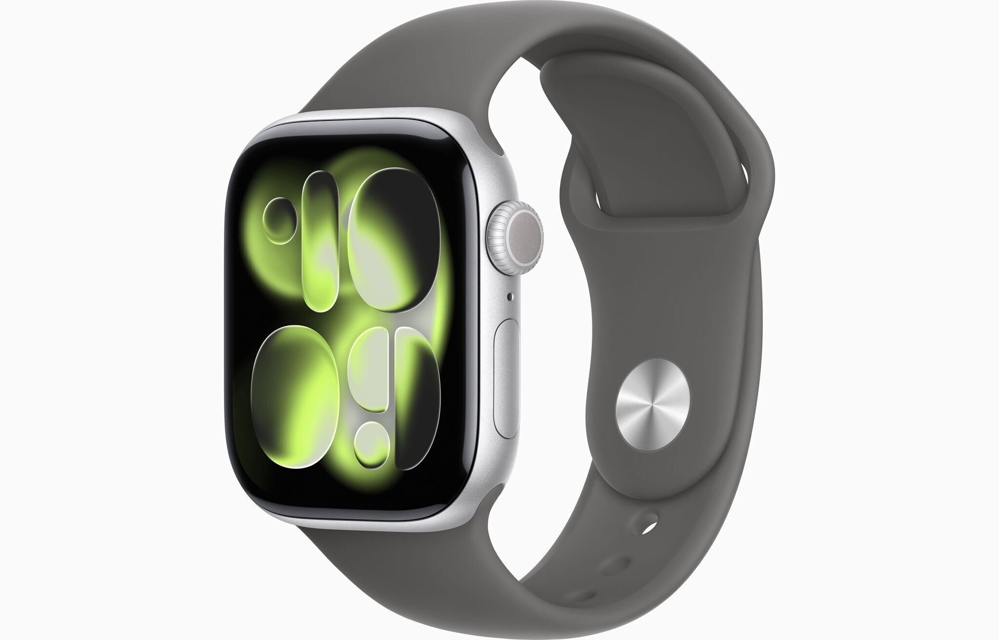 Apple Watch Series 11 Aluminium 42 mm (2025) | GPS + Cellular | zilver | Sportbandje M/L | steengrijs