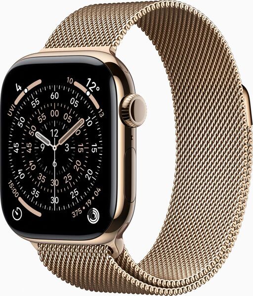 Apple Watch Series 11 Titanium 42 mm (2025) | GPS + Cellular | gold | Milanese Loop | gold 1